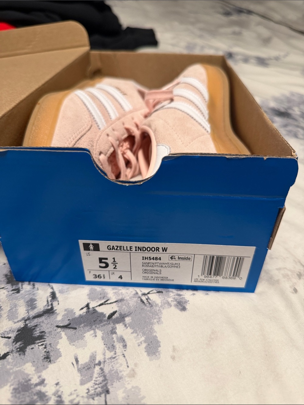 adidas gazelle indoor light pink W5.5 - Picture 2 of 4
